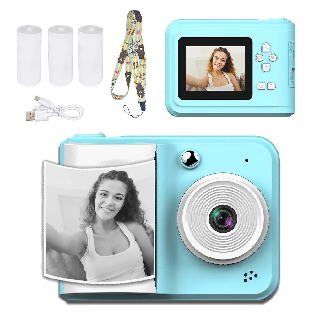 Children Digital Camera Instant Print Toys For Kids Thermal Print Camera HD 1080P Photo Printing Camera With 3 Rolls Print Paper