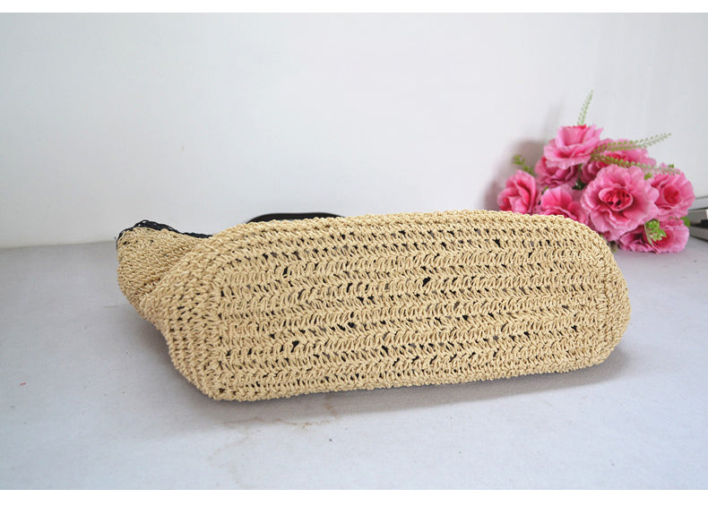Soft Thin Paper Rope Crochet Straw Bag