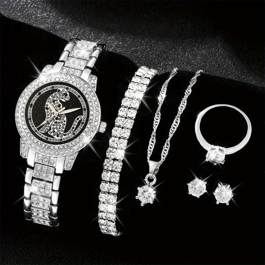 1 Piece Of Ladies' Quartz Watch And 6 Pieces Of Jewelry