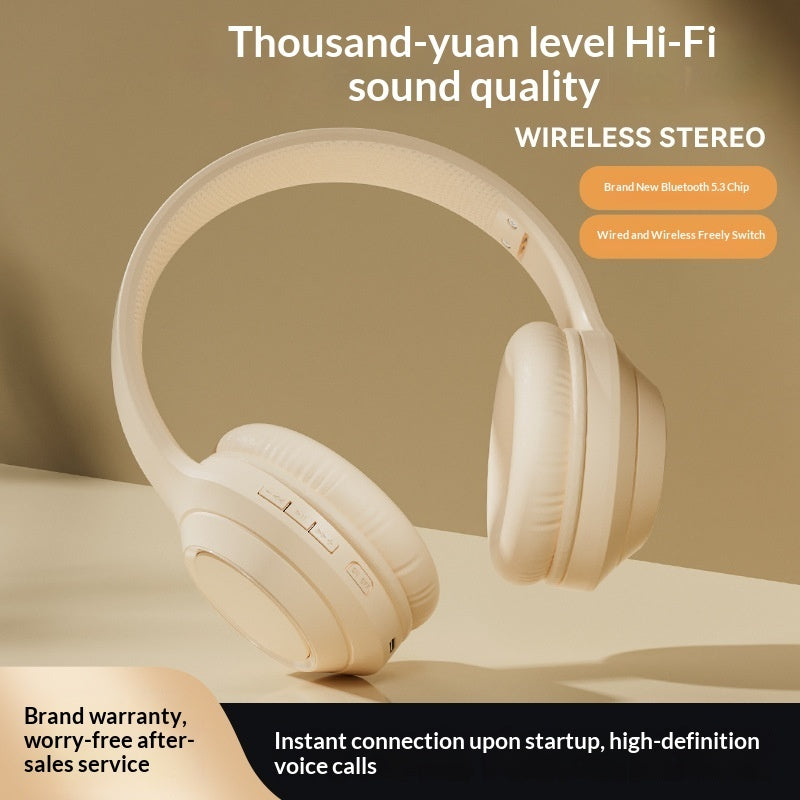 Bluetooth Over Ear Headphones With A Foldable All Around Ear Design And A Built In Card Slot