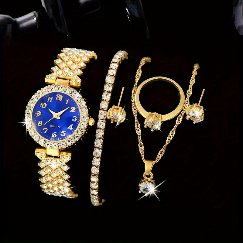 1 Piece Of Ladies' Quartz Watch And 6 Pieces Of Jewelry