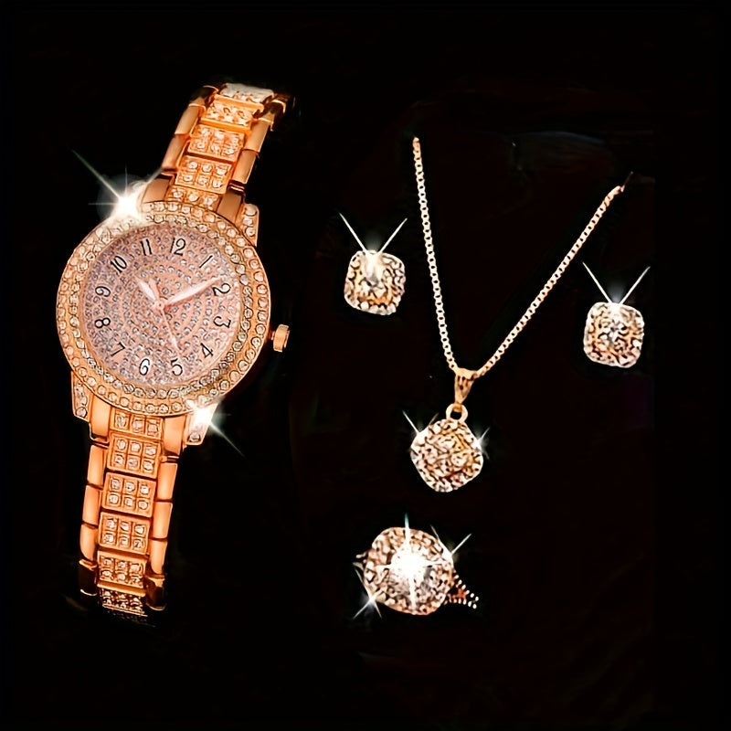 1 Piece Of Ladies' Quartz Watch And 6 Pieces Of Jewelry