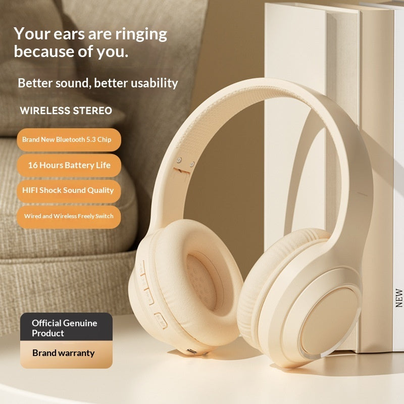 Bluetooth Over Ear Headphones With A Foldable All Around Ear Design And A Built In Card Slot