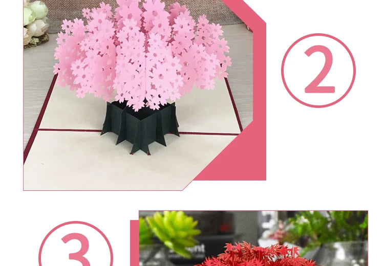 Premium 3D Pop Up Flower Bouquet Card Mothers Day Gift Valentines Day Anniversary Birthday Greeting Cards Thank You Wishes Gifts