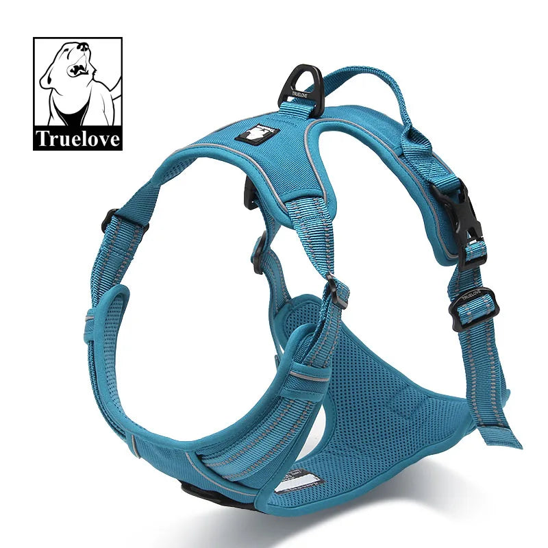 Truelove Reflective Nylon Pet Dog Harness No Pull Tactical For Small Medium Large Service Dog Vest Padded Mesh Adjustable Soft