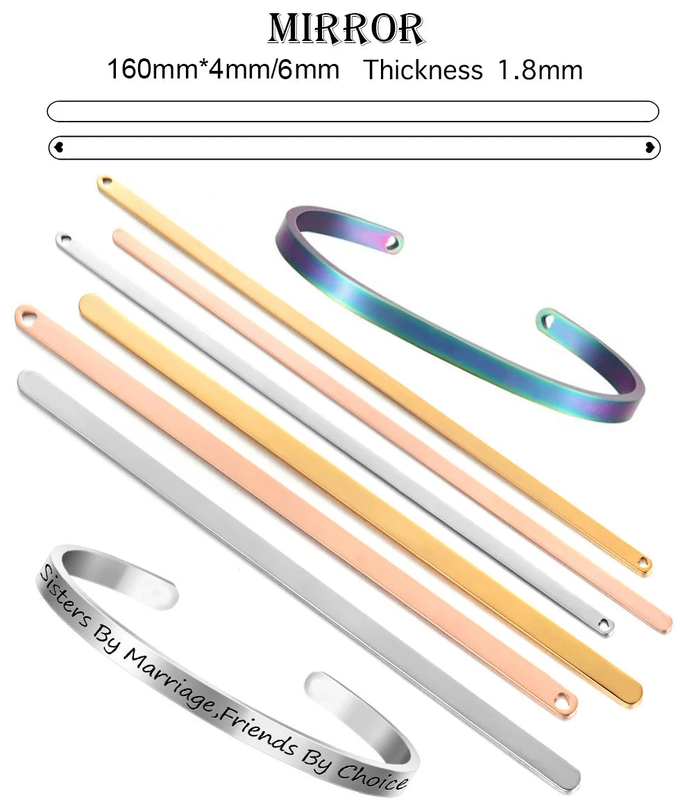 Personnalisé Bracelet for Women Custom Necklace Bar Engraved Name Text Mantra Bangle Cuff Stainless Steel Jewelry for Women Gift