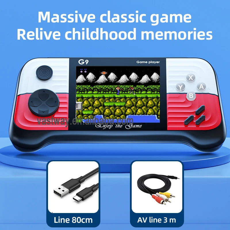 G9 Handheld Game Console 3.0 inch 666 Games 8 bit Mini Portable Retro Game Player Machine Support TV Out Gamepads