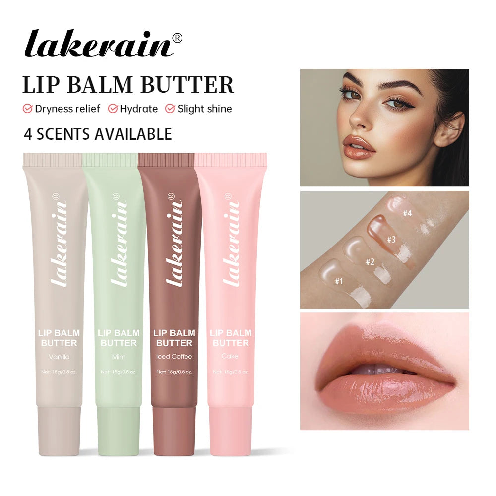 Butter Lip Balm Long Lasting Nourishes Moisturizes Soothes Lips Jelly Lip Gloss Oil Beautifying Smoothing Lip Care Balm Makeup