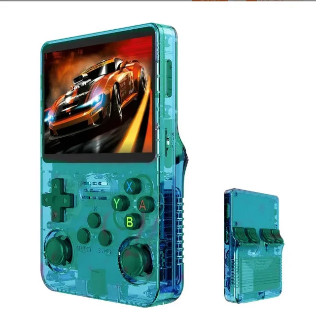 R36S Retro Handheld Game Console with ARKOS System 3.5IPS 128GB/64GB  Storage Preloaded Games Portable Gift for Boys & Gamers