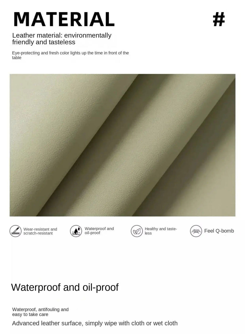 Leather Table cloth for Home Easy Clean Table Protector Waterproof Tea Coaster Large Desk Mat Anti-Slip Gamer Keyboard Mouse Mat