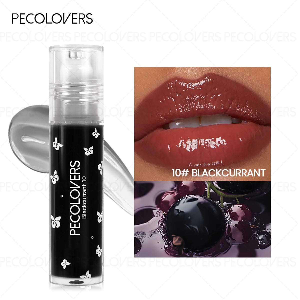 1PC Long-lasting Ball Lip Oil - High-gloss Finish, Moisturizing, Plumps Lips, Various Options, Creates Charming Makeup
