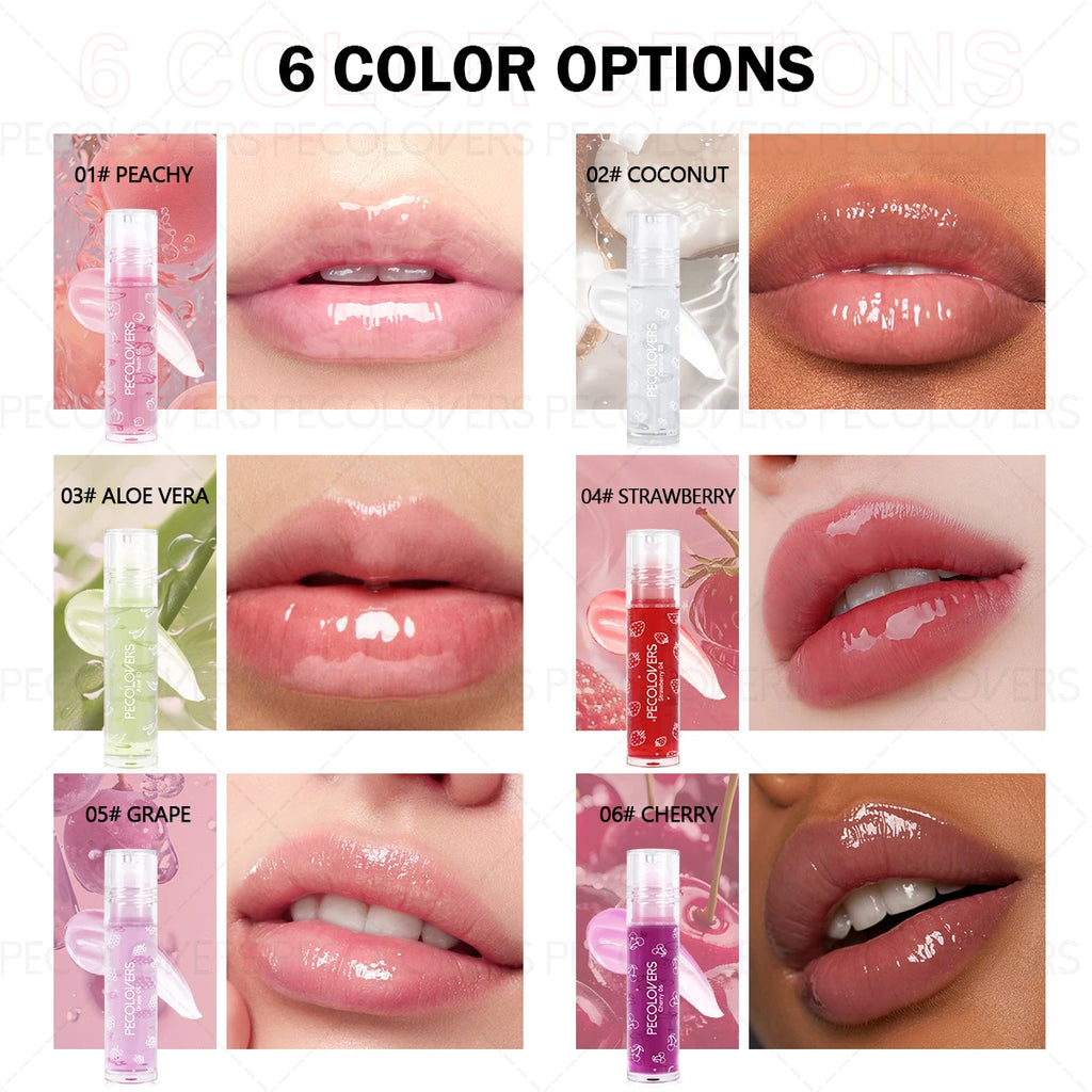 1PC Long-lasting Ball Lip Oil - High-gloss Finish, Moisturizing, Plumps Lips, Various Options, Creates Charming Makeup