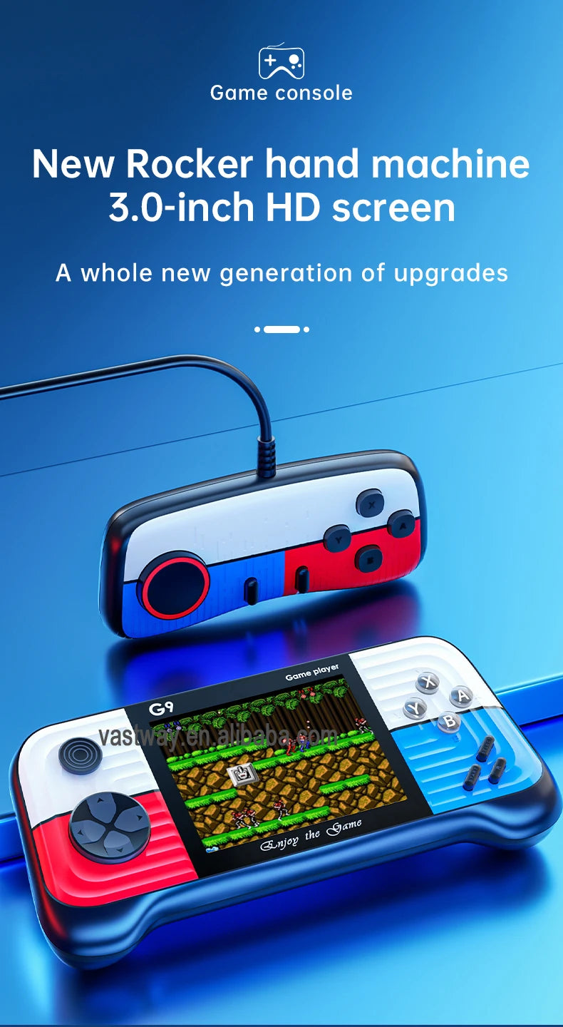 G9 Handheld Game Console 3.0 inch 666 Games 8 bit Mini Portable Retro Game Player Machine Support TV Out Gamepads
