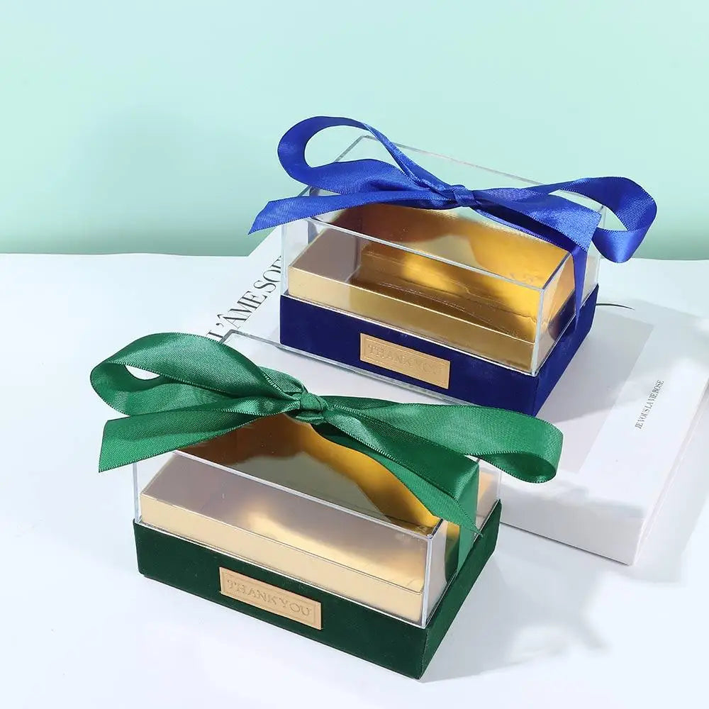 Birthday Party Transparent Wedding Hand Gift Box Acrylic Light Luxury Bow Present Box Valentine's Day Gift Box