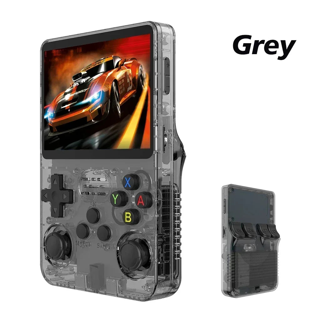 R36S Retro Handheld Game Console with ARKOS System 3.5IPS 128GB/64GB  Storage Preloaded Games Portable Gift for Boys & Gamers
