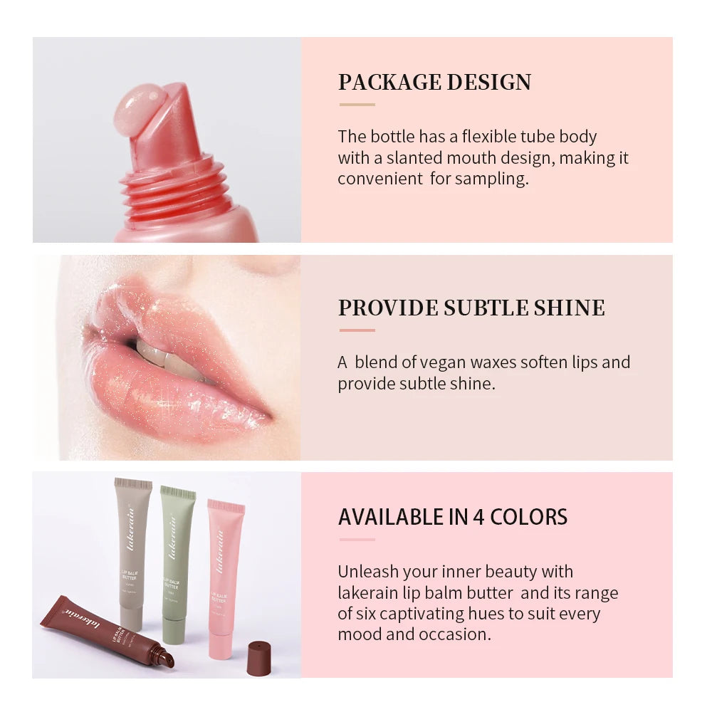Butter Lip Balm Long Lasting Nourishes Moisturizes Soothes Lips Jelly Lip Gloss Oil Beautifying Smoothing Lip Care Balm Makeup
