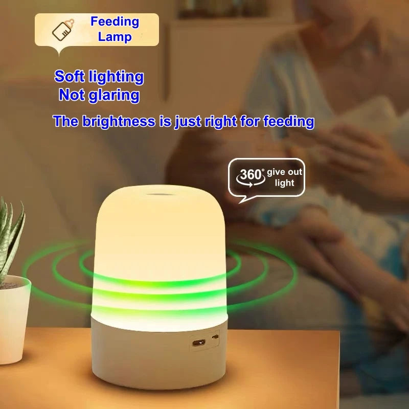 3 Color Led Night Light Touch Switch Dimmable Table Lamp Baby Nursery Feeding Bedside Lamp USB 5V Portable Room Decor Light