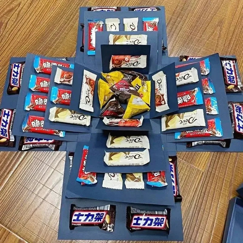 Create a Unique Surprise Explosion Box for Valentine's Day DIY Gifts with Memories of Wedding and Birthday Anniversaries