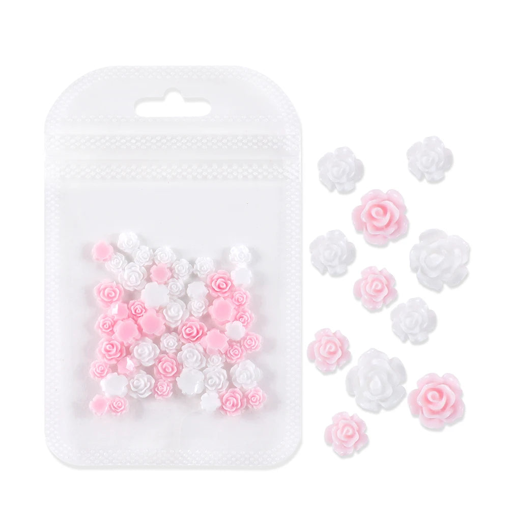 Red Camellia Flower Resin Filling Accessories Shiny Diamond With Pearl Beads Metal Leaf Valentine's Day Gifts DIY Jewelry Making