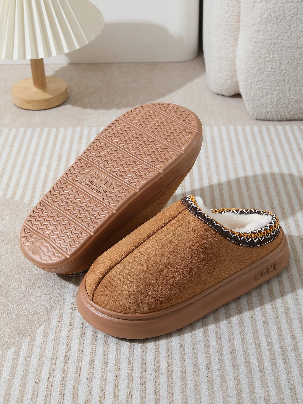 Fashion Winter Women's Slippers Boot Fuzzy Fur Anti-Slip Soft Sole Outdoor Indoor Warm Comfort House Shoes Snow Boots