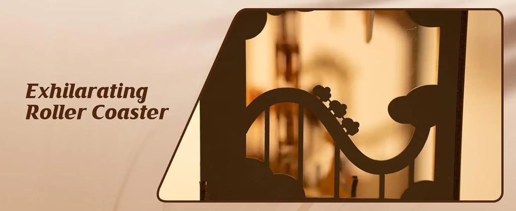 Robotime Rolife Music Box Sunset Carnival with Light 3D Wooden Puzzle  Kits Toys for Children Kids Birthday Gifts AMT01