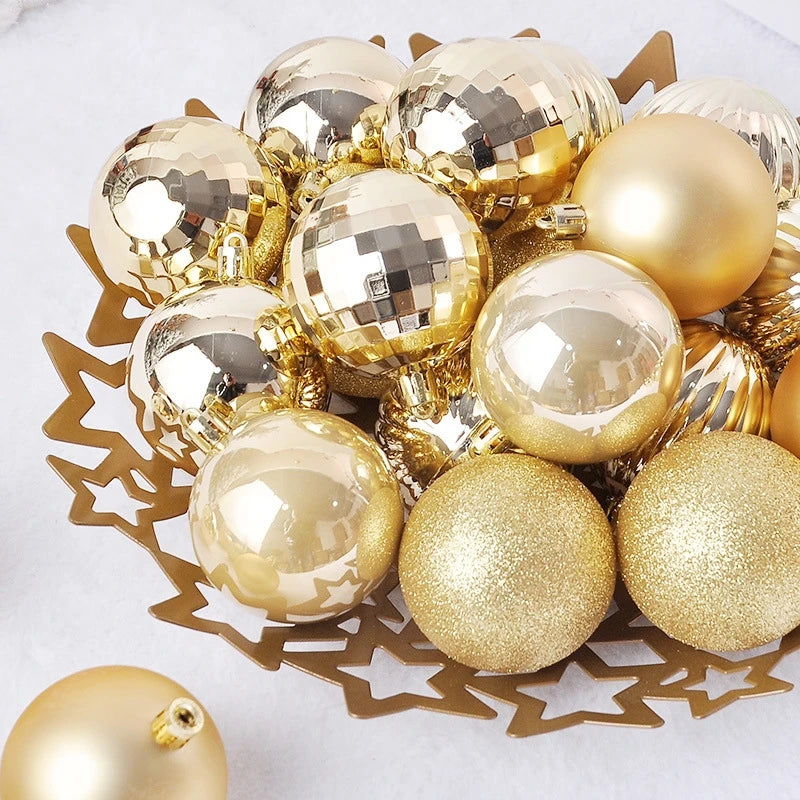 44Pcs 3/6CM Christmas Ball Christmas Tree Decoration Ornaments for Home Decor Halloween New Year Navidad Pendant Ball Accessory