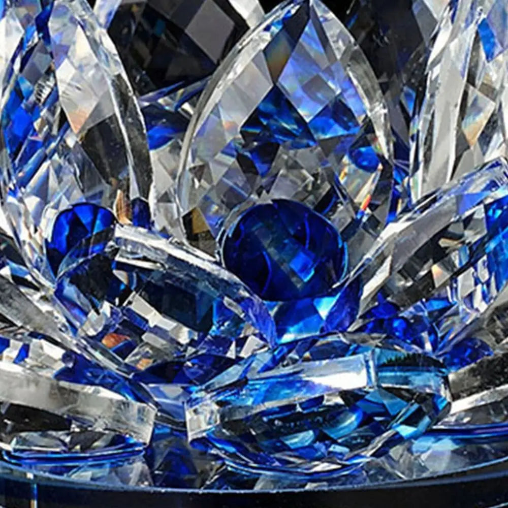 Feng shui Quartz Crystal Lotus Flower Crafts Glass Paperweight Ornaments Figurines Home Wedding Party Decor Gifts Souvenir