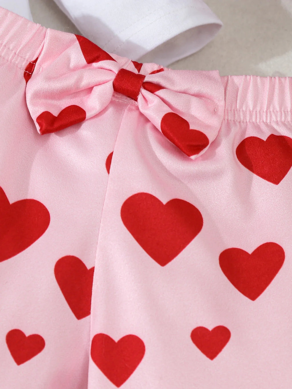 Newborn Baby Girl Clothing Set Letter Print Jumpsuit Heart Bell-bottoms  Headband 3pcs Toddler Baby Girl Clothes Valentine's Day