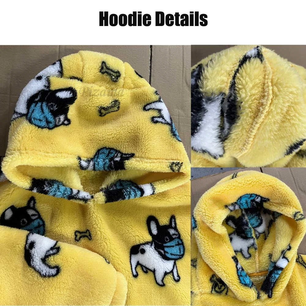 Oversize Winter Sherpa Blanket Plush Polar Fleece Family Matching Hoodie Girl Sweatshirt Homewear Avocado Animal Print Outwear