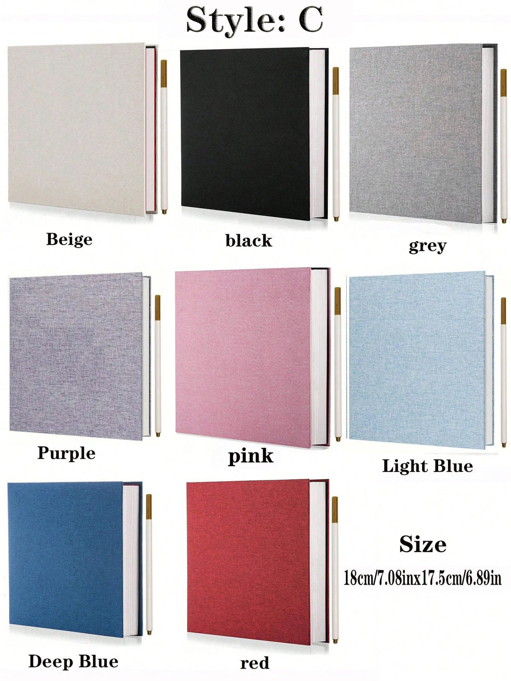 1pc Linen Photo Album Self Adhesive Scrapbook Album for 2x3 4x6 5x7 8x10 Pictures DIY Photo Book Birthday Gifts for Women Mom