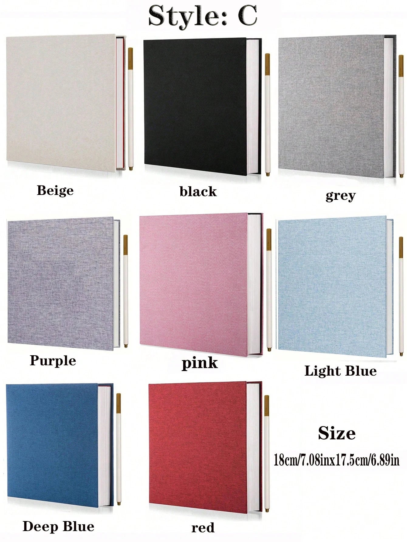 1pc Linen Photo Album Self Adhesive Scrapbook Album for 2x3 4x6 5x7 8x10 Pictures DIY Photo Book Birthday Gifts for Women Mom