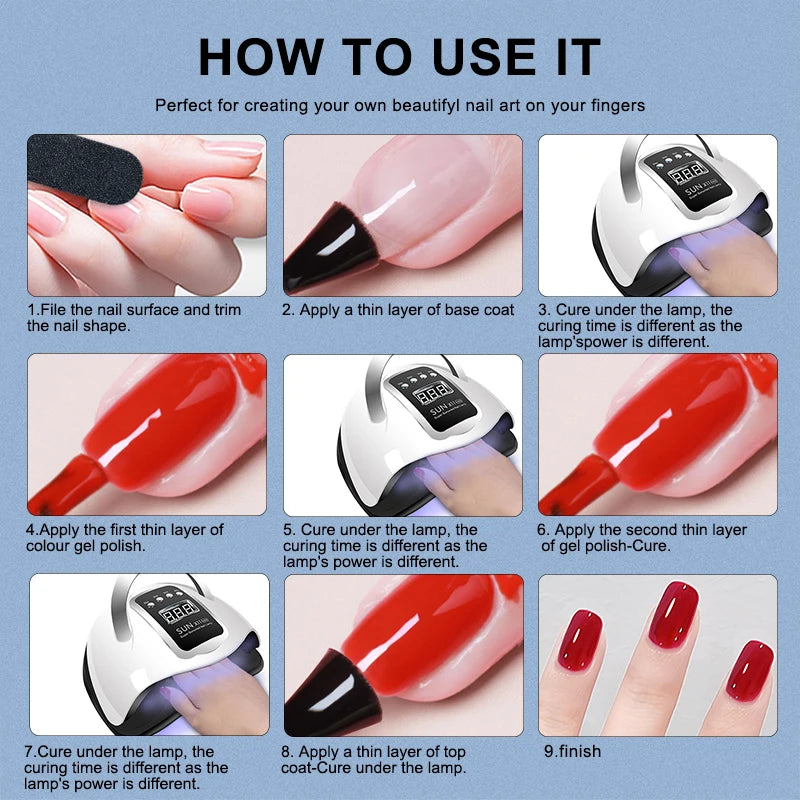 Professional Nail Lamp Infrared Sensor Manicure Nail Light For Fast Curing of All Gel Nail Polish Nail Dryer Machine Salon Tools