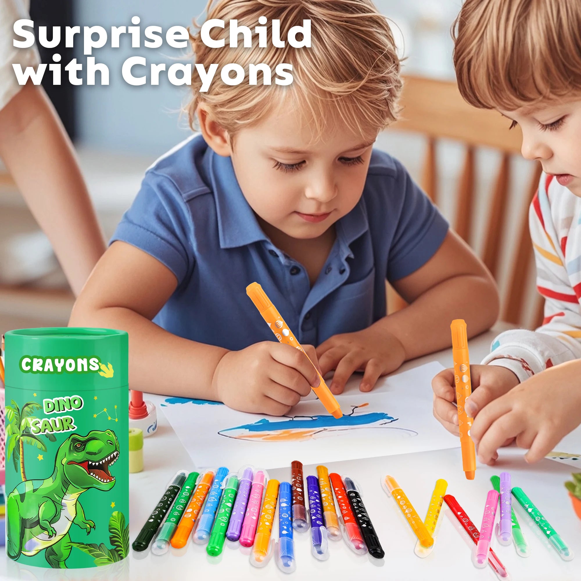 12/24 Colors Wax Crayon For Kids Washable & Erasable Twist Crayons For Toddlers Drawing Coloring Crayon Set Back To School Gifts