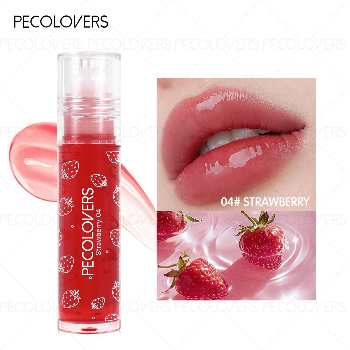 1PC Long-lasting Ball Lip Oil - High-gloss Finish, Moisturizing, Plumps Lips, Various Options, Creates Charming Makeup