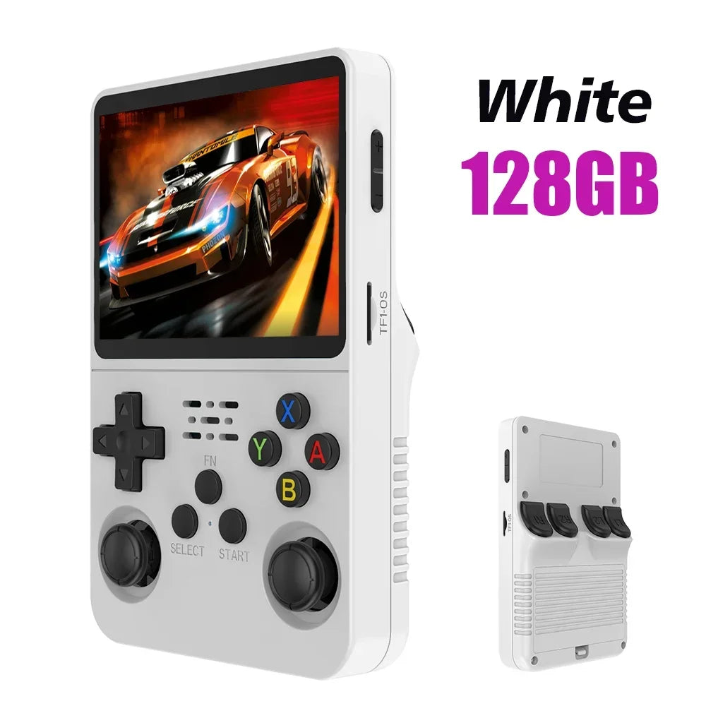 R36S Retro Handheld Game Console with ARKOS System 3.5IPS 128GB/64GB  Storage Preloaded Games Portable Gift for Boys & Gamers