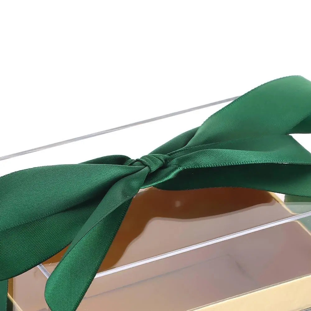 Birthday Party Transparent Wedding Hand Gift Box Acrylic Light Luxury Bow Present Box Valentine's Day Gift Box