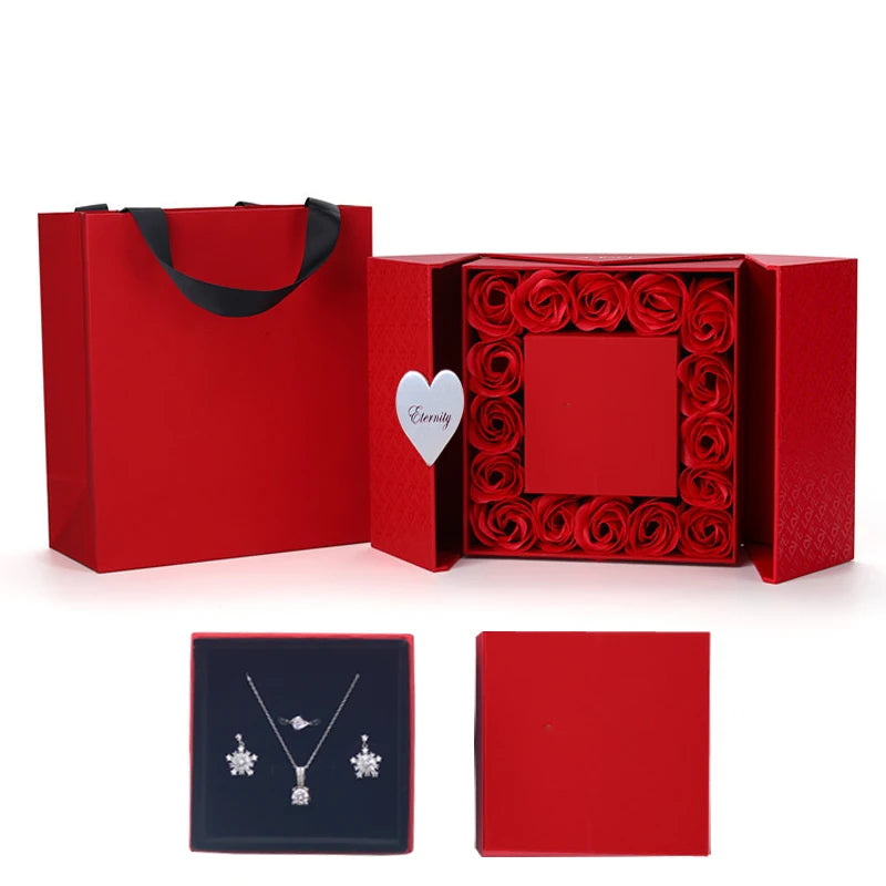 Event Party Gift Box Mysterious Box 16 Rose Jewelry Box Girlfriend Birthday Mothers Day Valentine's Day New Year Christmas Gifts