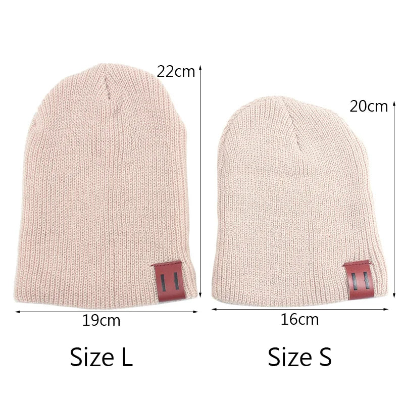 Knit Mother Kids Hat Baby Beanie for Boys Winter Baby Girl Hats Children Cap Infant Bonnet Toddler Accessories 1PC