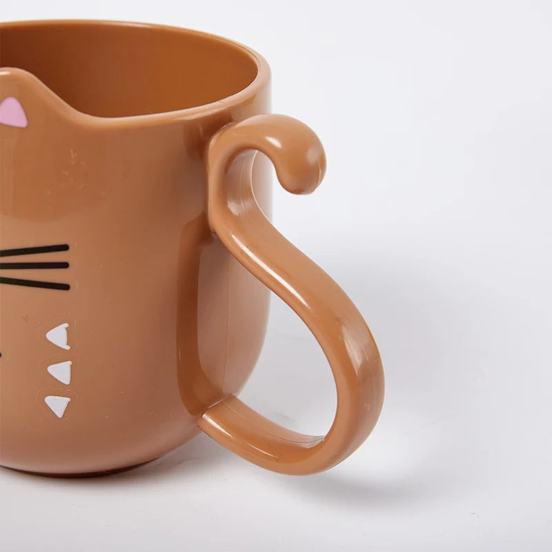 Cute Cat Mouthwash mug Toothbrush Cup Home Travel Cartoon Thickened Wash Cup Plastic mugs