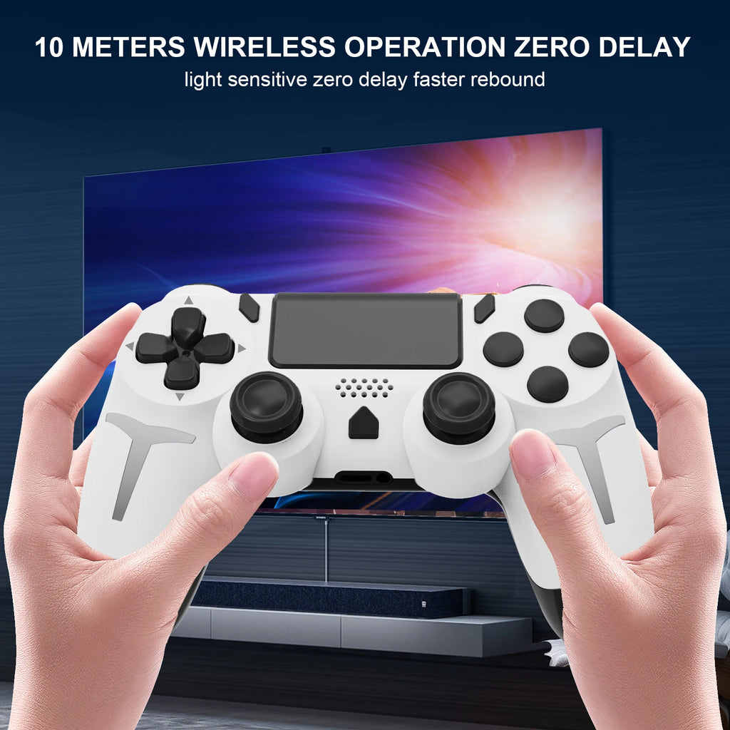 GAMINJA Wireless Gamepad with 6-Axis Gyroscope Dual Vibration Touch Pad - Bluetooth Controller for PS4 PS3 Console And PC
