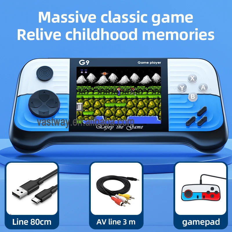 G9 Handheld Game Console 3.0 inch 666 Games 8 bit Mini Portable Retro Game Player Machine Support TV Out Gamepads