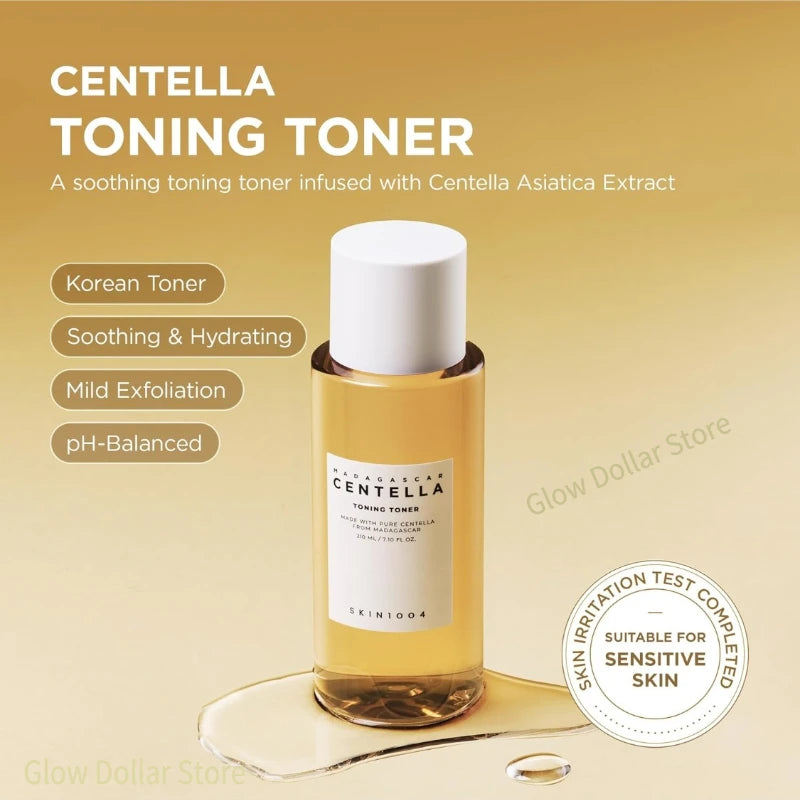 Korean SKIN1004 Skincare Centella 3pcs Set,Toning Toner,Pore Care Light Cleansing Oil,Facail Serum for Soothing Sensitive Skin
