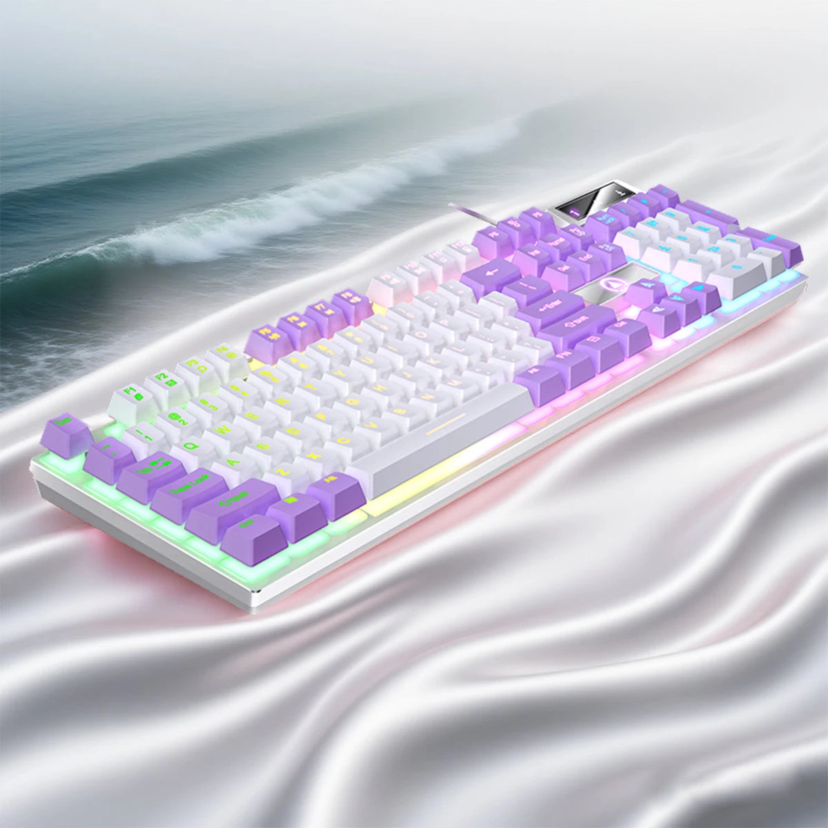 YINDIAO K500 Wired  Keyboard Gaming  Laptop Desktops PC Computer Office Accessories Low Profile Gamer Keyboards With Numpad