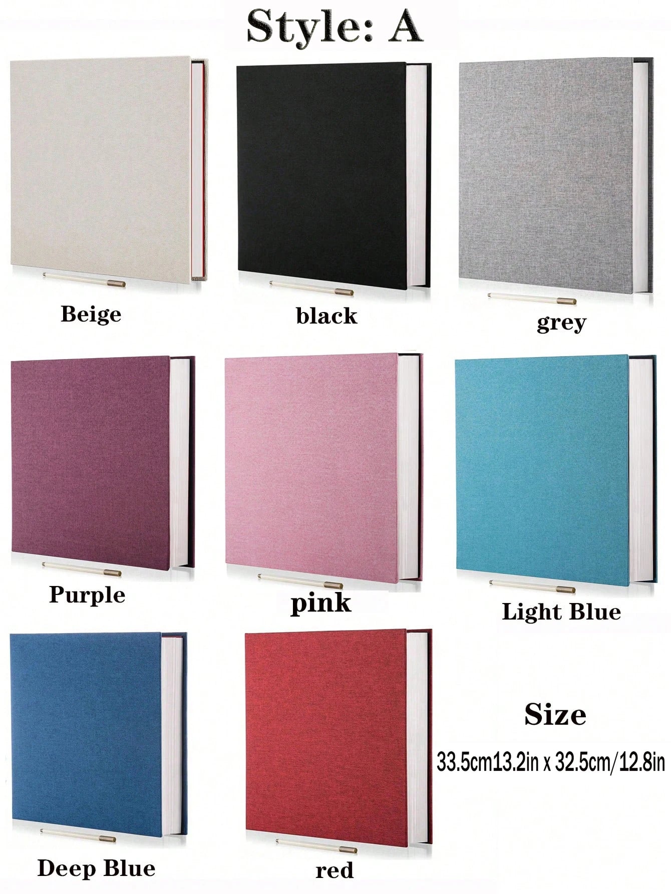 1pc Linen Photo Album Self Adhesive Scrapbook Album for 2x3 4x6 5x7 8x10 Pictures DIY Photo Book Birthday Gifts for Women Mom