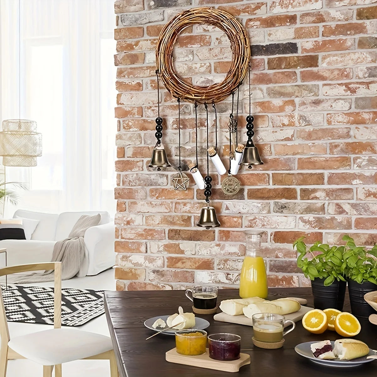 1pc home decor pendant vintage bell decoration vintage key bell suitable for hobbyist for home decor door knob charm