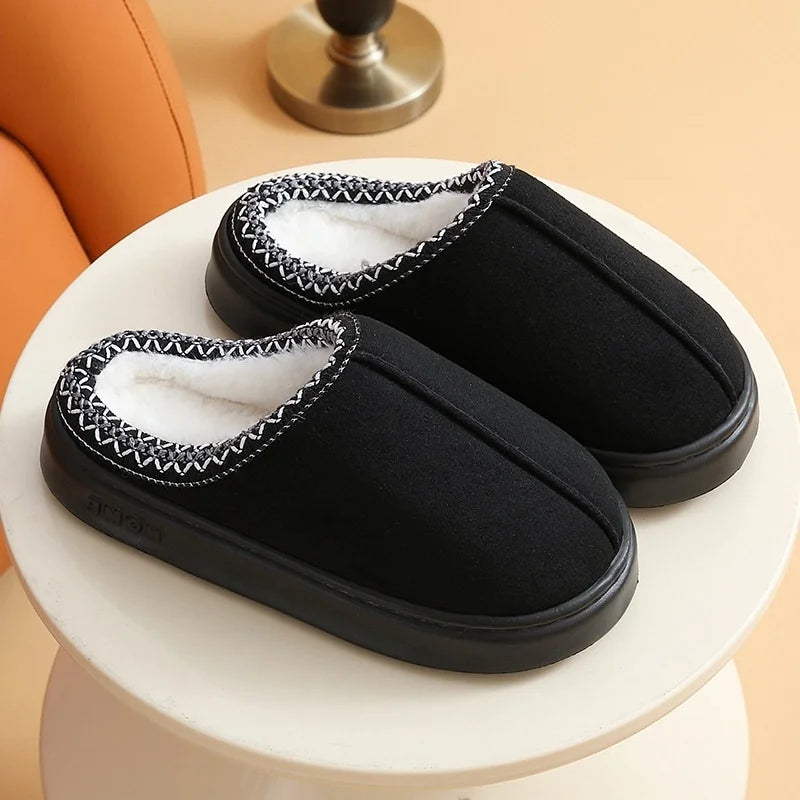 Fashion Winter Women's Slippers Boot Fuzzy Fur Anti-Slip Soft Sole Outdoor Indoor Warm Comfort House Shoes Snow Boots