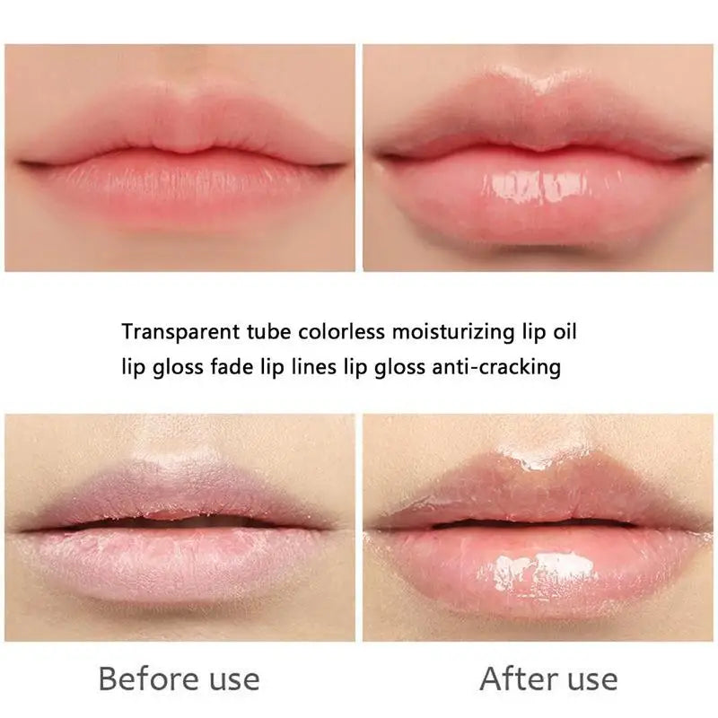 Hydrating Lip Oil Moisturizer Plumper Long Lasting Sexy Lips GlossTransparent Waterproof Volume Lip Clear Lip gloss Base