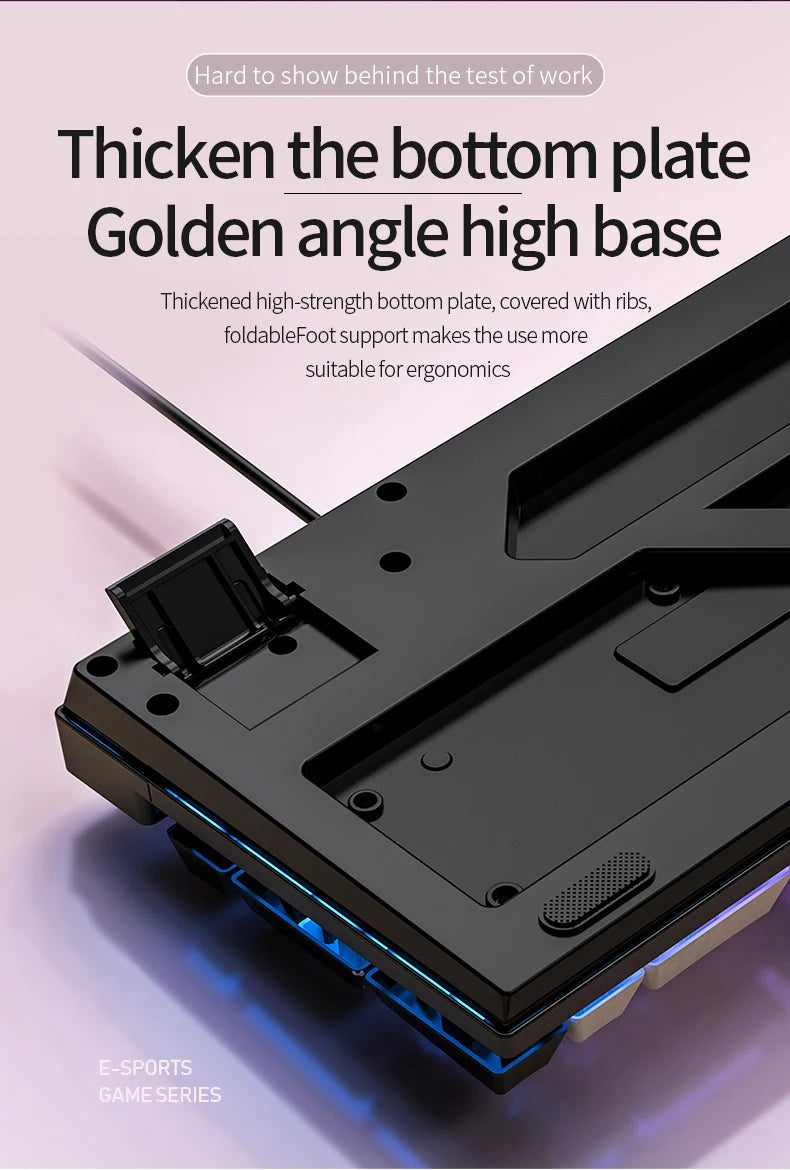 YINDIAO K500 Wired  Keyboard Gaming  Laptop Desktops PC Computer Office Accessories Low Profile Gamer Keyboards With Numpad