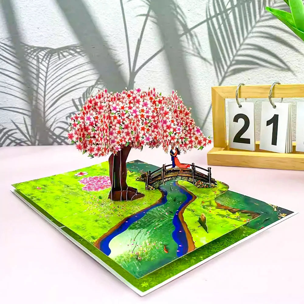 Premium 3D Pop Up Flower Bouquet Card Mothers Day Gift Valentines Day Anniversary Birthday Greeting Cards Thank You Wishes Gifts