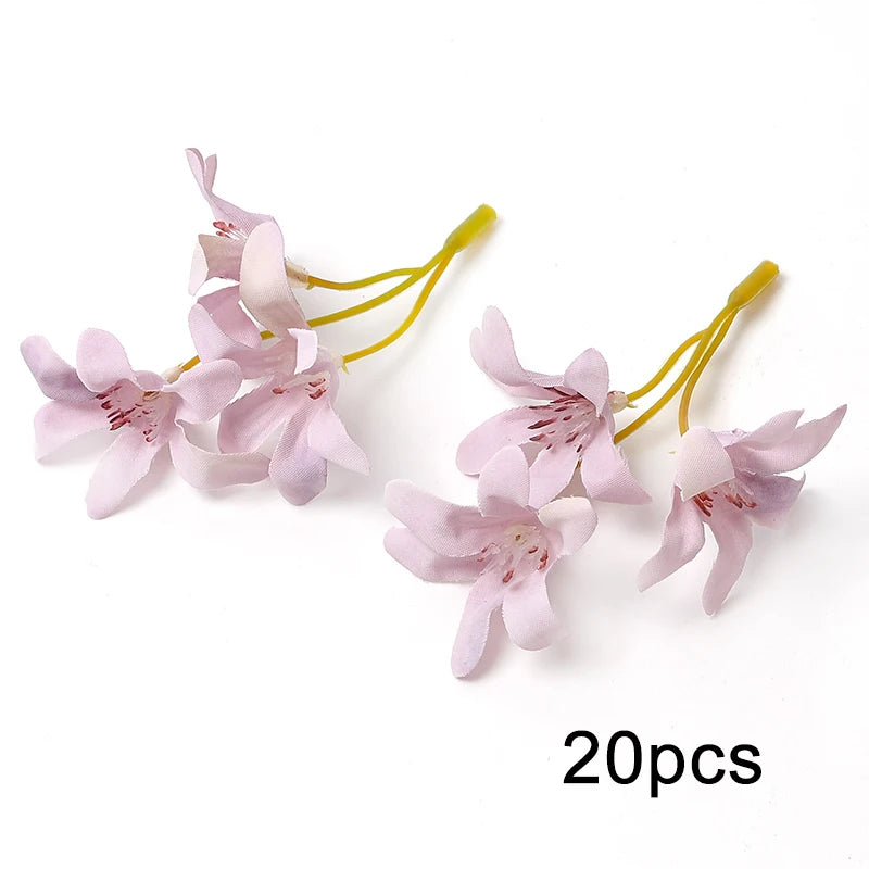 Purple Artificial Flowers Heads Silk Fake Flowers For Home Decor Party Wedding Decoration DIY Valentine's Day Gifts Accessories